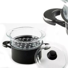 Cacerola de aluminio Antihaderente Vaporiera Pyrex Marmicoc 2