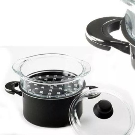 Cacerola de aluminio Antihaderente Vaporiera Pyrex Marmicoc Cacerola de aluminio Antihaderente Vaporiera Pyrex Marmicoc