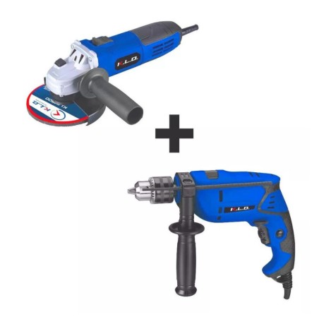 Set Herramientas KLD Amoladora Angular 115mm + Taladro 13mm