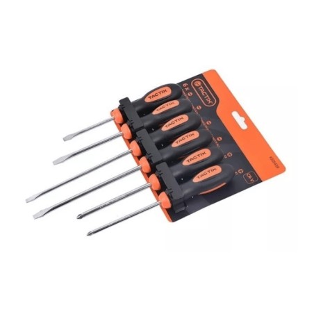 Set de Destornilladores Tactix 6Pzs Aislados