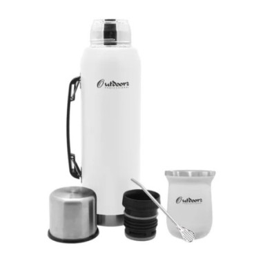 Combo Outdoor Termo, Mate y Bombilla Acero Inox