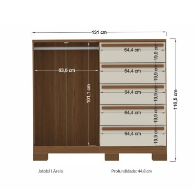 Comoda Otaño Malaga  2 Puertas 5 Cajones