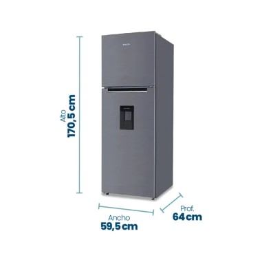 Heladera No Frost Philco PHNT367XD Acero Inoxidable 333L Con Dispenser Clase A
