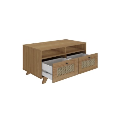 Mesa Ratona Centro Trama Bulk 11155 Roble Con Cajón