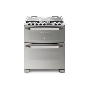 Cocina Electrolux 76DXR de Acero Inoxidable | Doble Horno 5 Hornallas