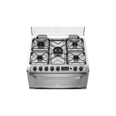 Cocina Electrolux 76DXR de Acero Inoxidable | Doble Horno 5 Hornallas