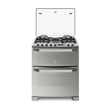 Cocina Electrolux 76DXR de Acero Inoxidable | Doble Horno 5 Hornallas
