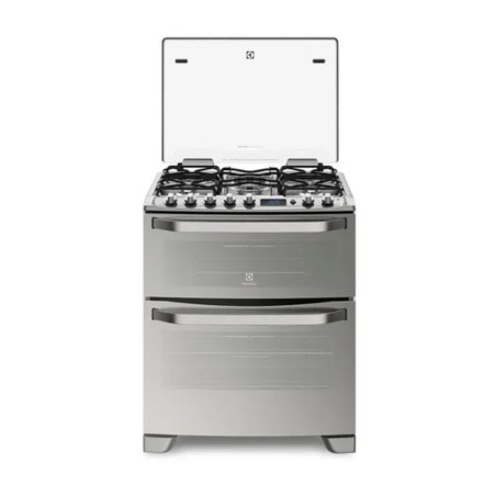 Cocina Electrolux 76DXR de Acero Inoxidable | Doble Horno 5 Hornallas