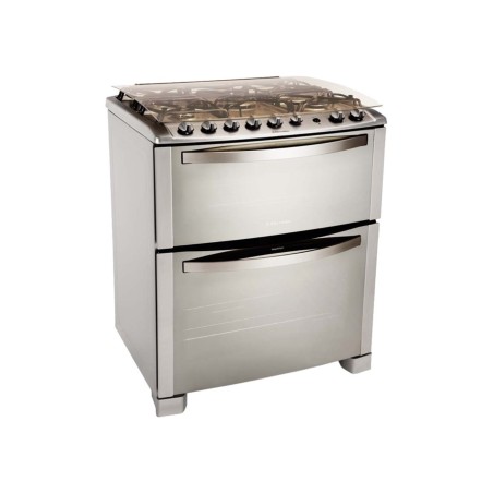 Cocina Electrolux 76DXR de Acero Inoxidable | Doble Horno 5 Hornallas