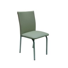 Silla de Caño Dakot Mandra Tapizada en Cuerina