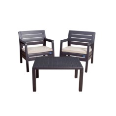 Juego de Jardín Paris | 2 Sillones y Mesa | Protección UV Premium