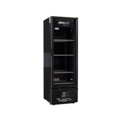 Heladera Exhibidora Vertical Briket M4330 | Negra 417L con LED