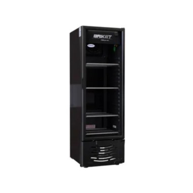 Heladera Exhibidora Vertical Briket M4330 | Negra 417L con LED
