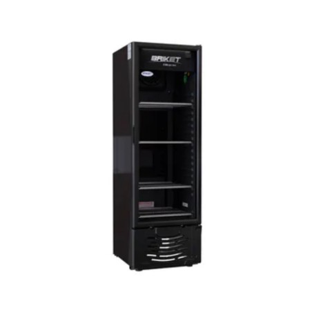 Heladera Exhibidora Vertical Briket M4330 | Negra 417L con LED