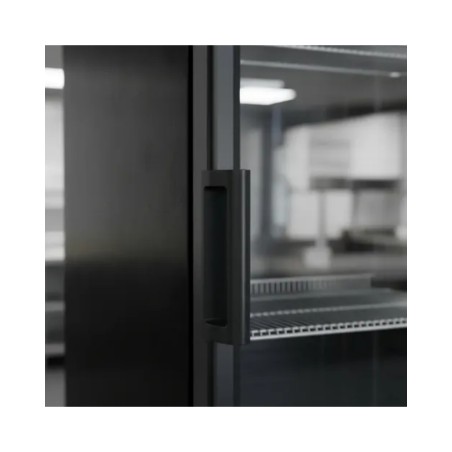 Heladera Exhibidora Vertical Briket M4330 | Negra 417L con LED