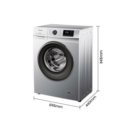 Lavarropas Automático HisenseWFMB6510SU | 6.5Kg 1000RPM Silver Carga Frontal