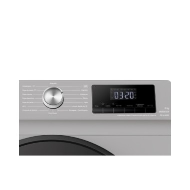 Lavarropas Automático Peabody PE-LH08S | Inverter 8kg 1400RPM Silver