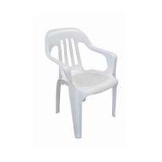 Silla Plástica Rosario Reforzada Fiesta Blanca | Rejillada