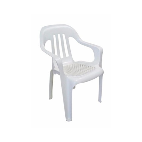 Silla Plástica Rosario Reforzada Fiesta Blanca | Rejillada