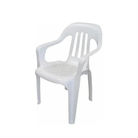 Silla Plástica Rosario Reforzada Fiesta Blanca | Rejillada