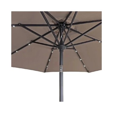 Sombrilla de Jardín Central Philco GBJHUM830WL 2.7m | Luz LED Solar Reclinable