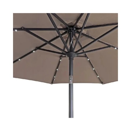 Sombrilla de Jardín Central Philco GBJHUM830WL 2.7m | Luz LED Solar Reclinable