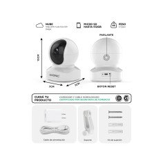 Cámara de Seguridad Interior Gadnic SX9 | Domo WiFi Motorizado Full HD 1080p 2