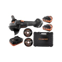 Amoladora Inalámbrica Lüsqtoff AML115-9BK Brushless 18V + Maletín y 2 Baterías 4Ah 2