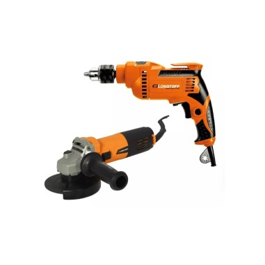 Kit Lüsqtoff KATL8| Amoladora 115mm 720W + Taladro Percutor 13mm 600W  con Maletín