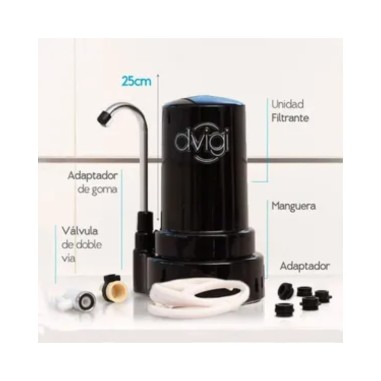 Purificador De Agua Sobre Mesada Dvigi Compact Mini Negro