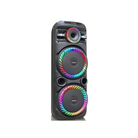 Parlante Kioto TW2200 Torre Doble 12" Bluetooth Karaoke 120W RMS Luces LED