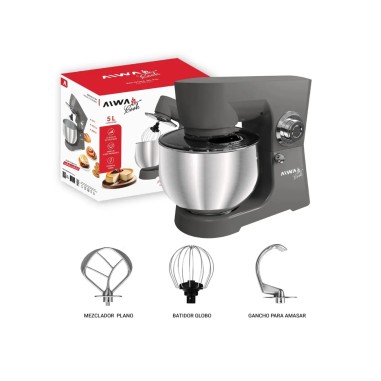 Batidora Planetaria de Pie Aiwa Cook AW-BP52G | 5Lts y 1000W