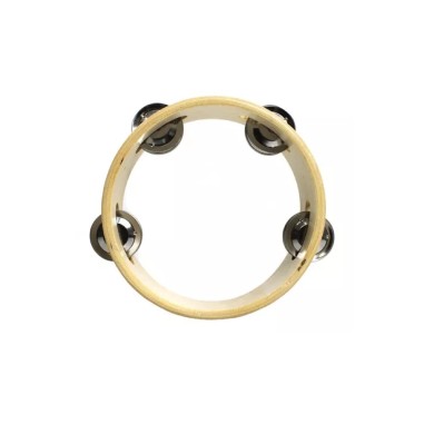 Pandereta de Madera Sin Parche Knight JB906 de 6" (15 cm)