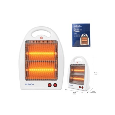 Estufa Eléctrica Cuarzo Alpaca ALP-RH03 2 Velas