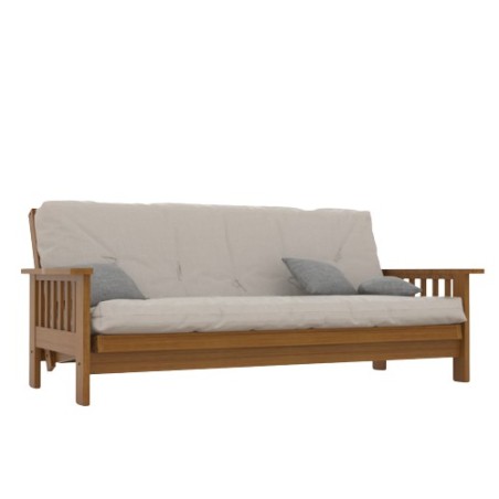 Futon Pergamino Confort + Colchon C/ Resortes.